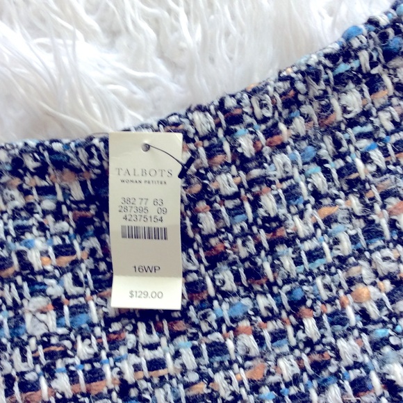 NWT Talbots Wool Blend Tweed Boot Skirt - Picture 6 of 6